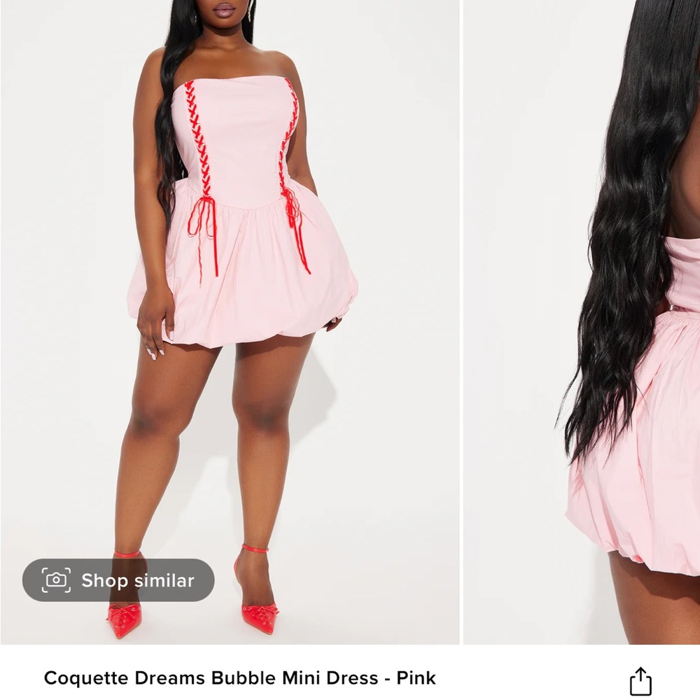 Pink Bubble Halter Dress